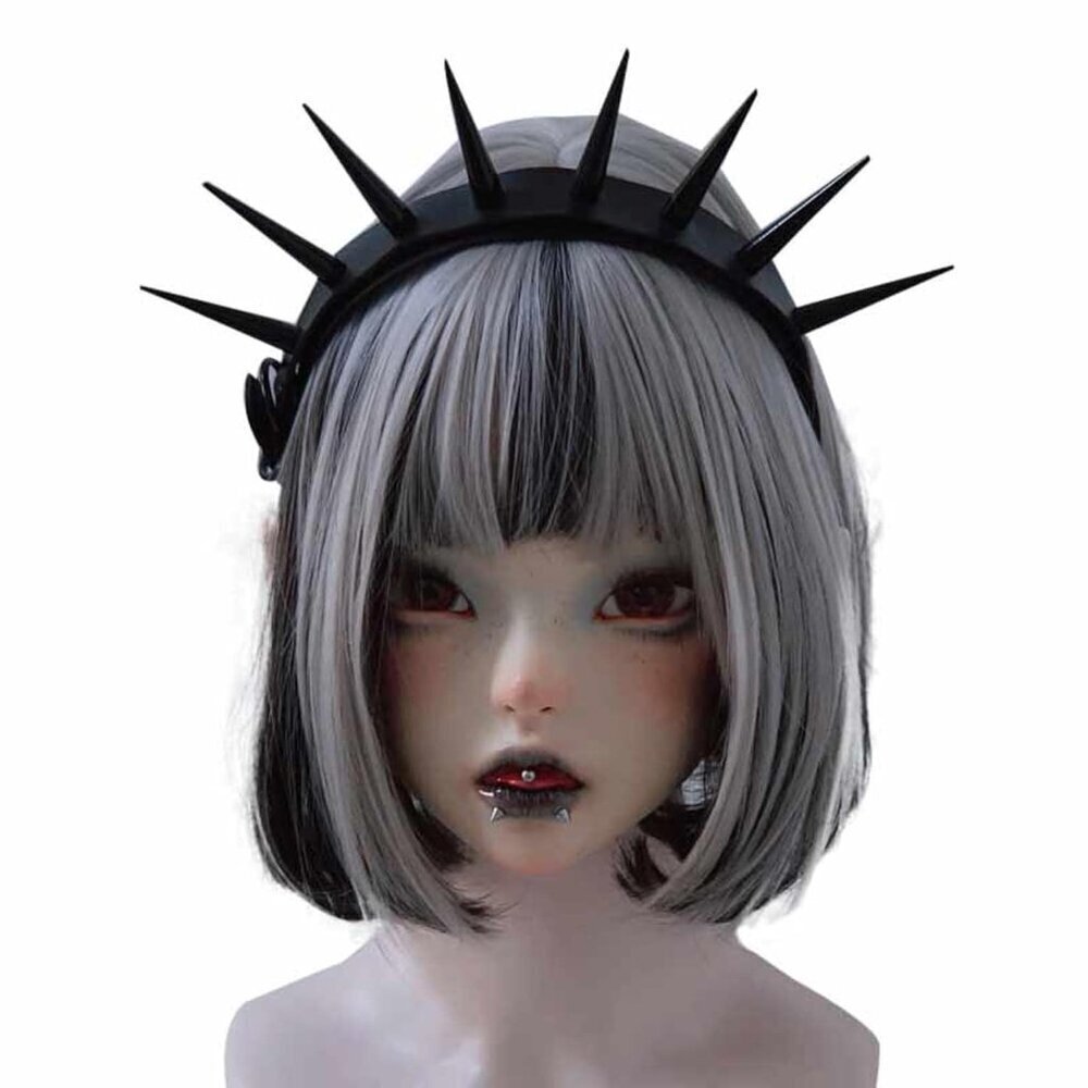 Women Leather Headband Gothic Spiked Punk Hairband Steampunk Accessories